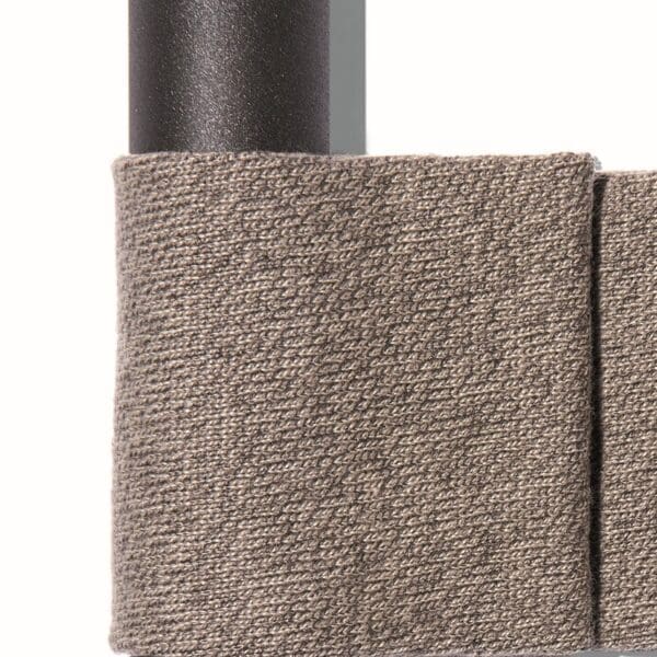 Image of swatch of smoke steel and Grey Sand padding used for RODA Arena daybed