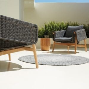 Image of Gloster Wrap lounge chairs in Umber wicker