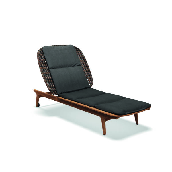 Studio image of Gloster Kay lounger in harvest wicker