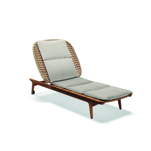 Studio image of Gloster Kay lounger in harvest wicker