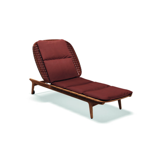Studio image of Gloster Kay lounger in copper wicker