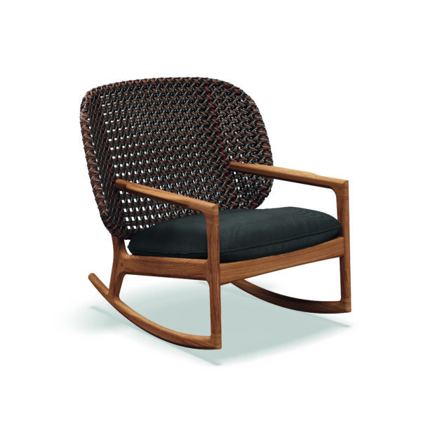 Studio image of Gloster Kay lounge rocking chair with low back