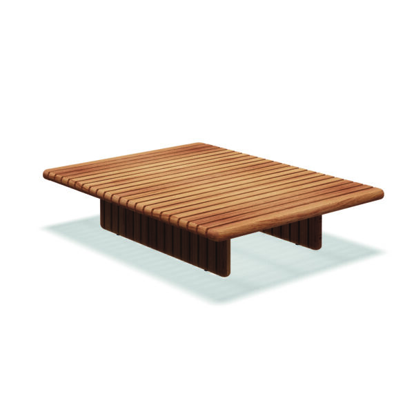 Studio image of Gloster Deck COFFEE TABLE in planked teak