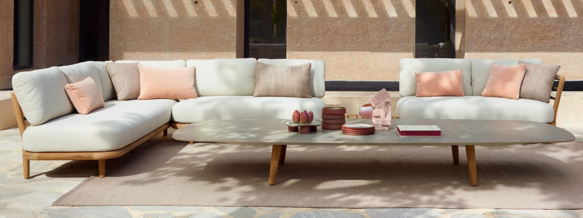 Image of Royal Botania Archy Lounge sectional teak sofa