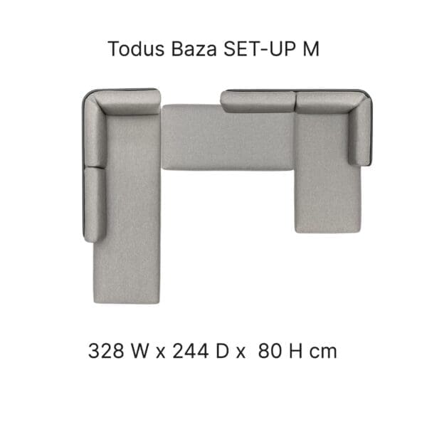 Image of render of Todus Baza Sofa SET-UP M