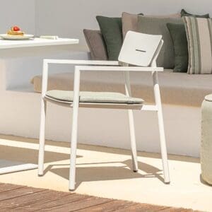 Image of Jati Kebon Lynsa armchair in Dune alumimium