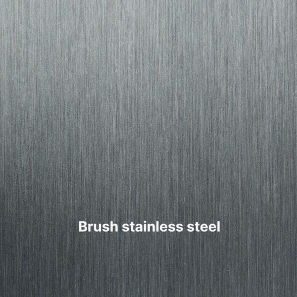 Image of swatch of brushed stainless steel