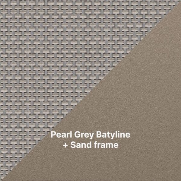 Image of swatch of Sand frame and Pearl Grey Batyline