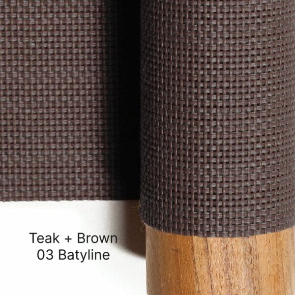 Image of teak and brown Batyline swatch used for RODA furniture