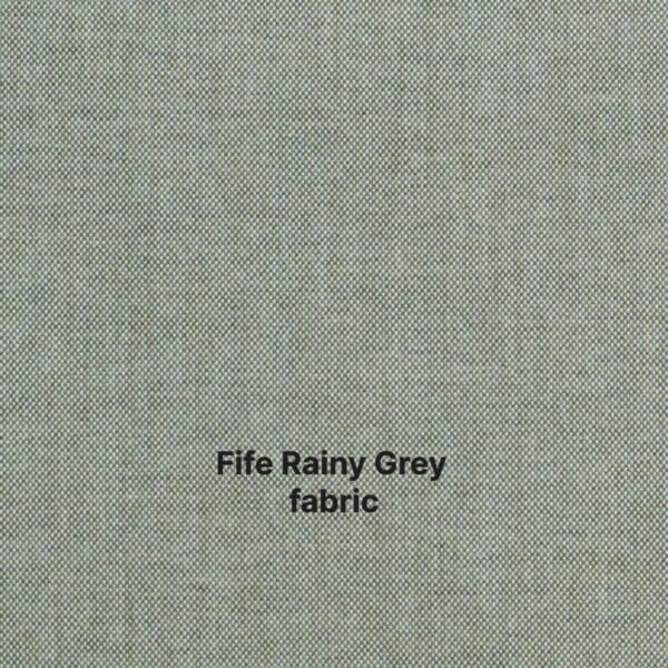Image of swatch of UKFR fife rainy grey fabric