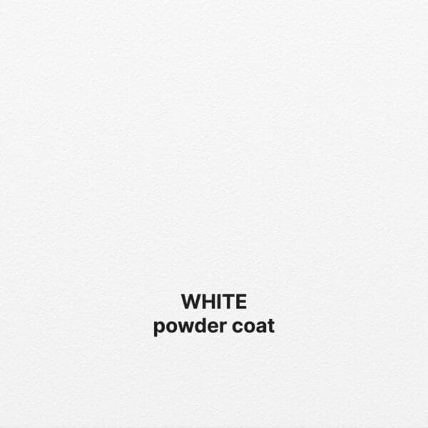 Image of swatch of white powder coat