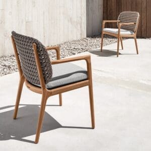 Image of pair of Gloster Kay dining chairs with arms