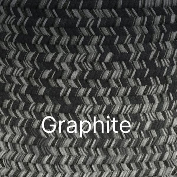 Image of swatch of Graphite braided rope used for Gloster outdoor rugs