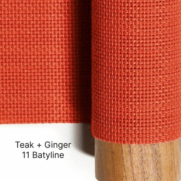 Image of teak and ginger Batyline swatch used for RODA furniture