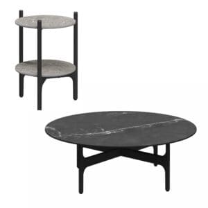 Studio image of Gloster Grand Sail coffee table and low table