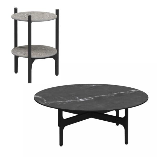 Studio image of Gloster Grand Sail coffee table and low table