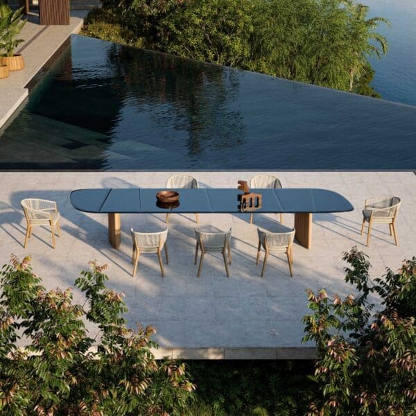 Image of aerial view of Royal Botania Regaliz table and Cares chairs