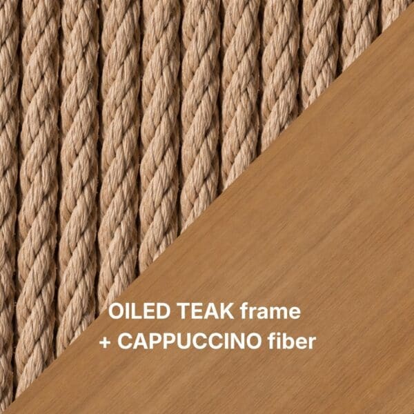 OILED TEAK frame + CAPPUCCINO fiber