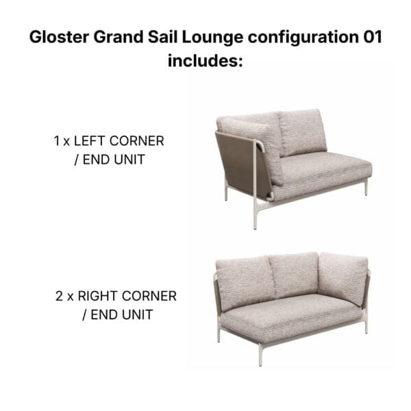 Image showing compostion of Gloster Grand Sail Lounge configuration 01