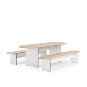 VARIO round indoor oak . combination . HPL white