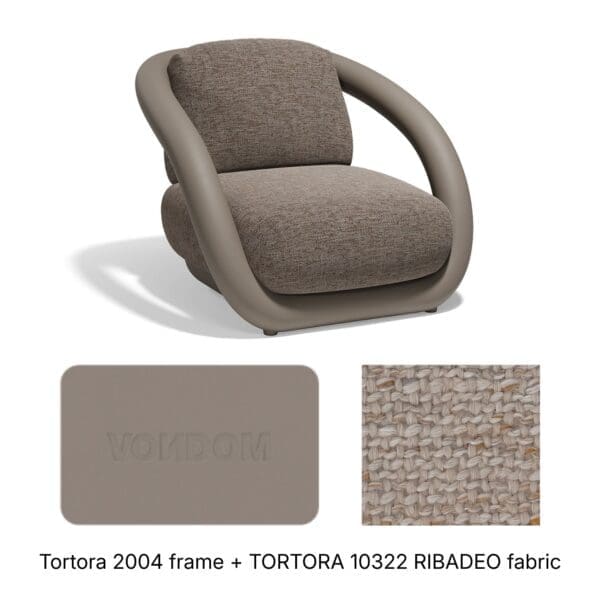 Studio image of Vondom Mel lounge chair in Tortora 2004