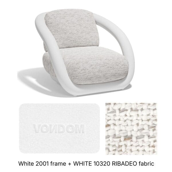 Studio image of Vondom Mel Lounge chair in White 2001