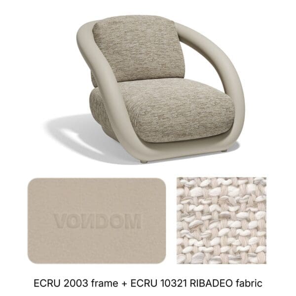 Studio image of Vondom Mel lounge chair in Ecru 2003