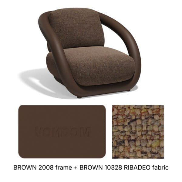 Studio image of Vondom Mel lounge chair in Brown 2008