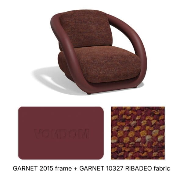 Studio image of Vondom Mel lounge chair in Garnet 2015