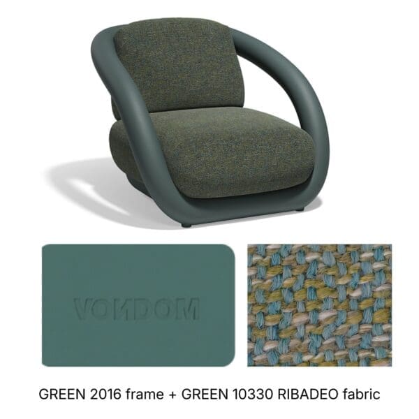 Studio image of Vondom Mel lounge chair in Green 2016