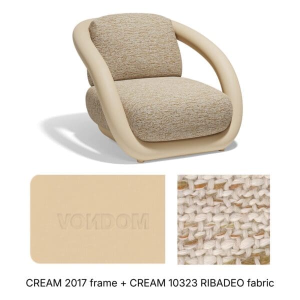 Studio image of Vondom Mel lounge chair in Cream 2017