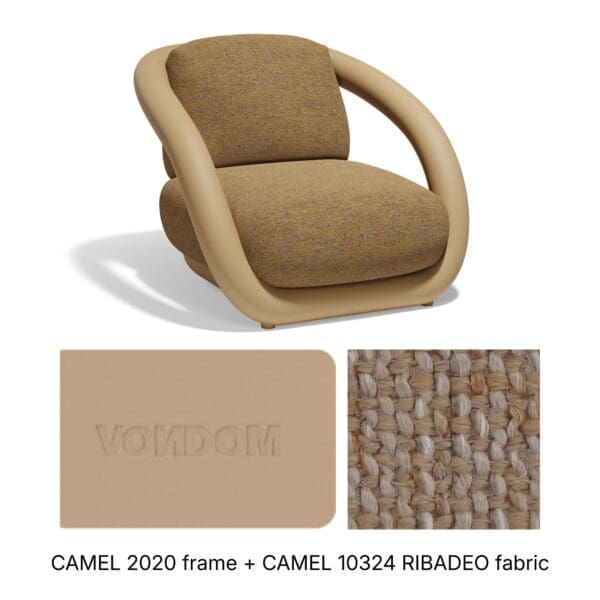 Studio image of Vondom Mel lounge chaoir in Camel 2020