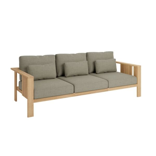 Studio image of Oiside Beam iroko 3 seat sofa
