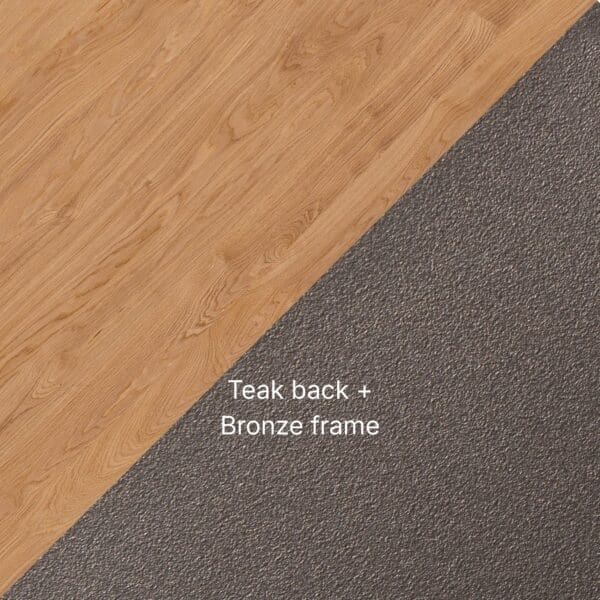 Image of swatch of teak and Bronze aluminium