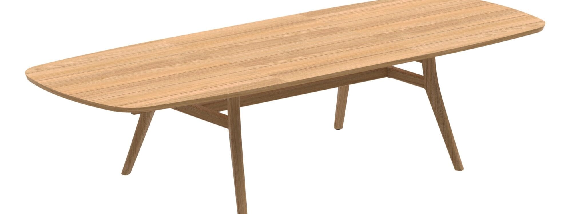 Studio image of Royal Botania Zidiz extending teak dining table