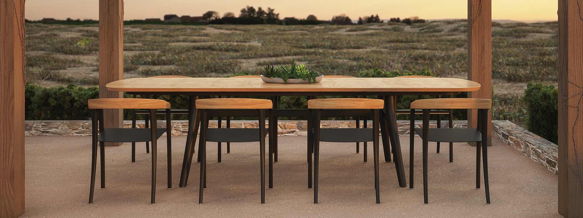 Image of Royal Botania Jive chairs and Zidiz table