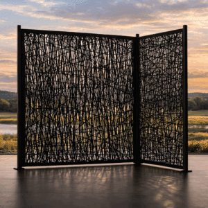 Image of Unknown Nordic Bas divider screen in basalt fibre with stainless steel surround