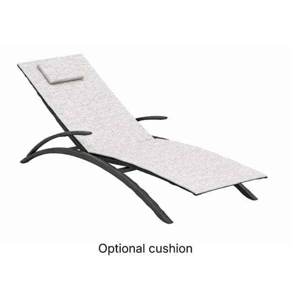 Render image of Royal Botania O-ZON 195 sun lounger with cushion