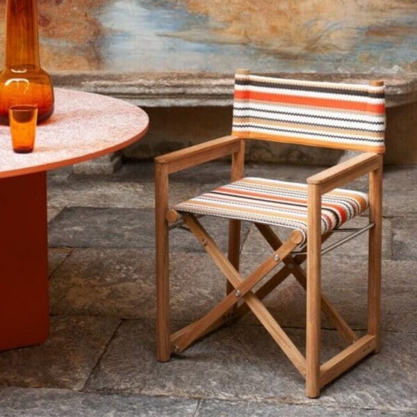 Image of RODA Orson 011 director chair in Image of RODA Orson 001 director chair in Missoni RIVA Z47 Curry fabric