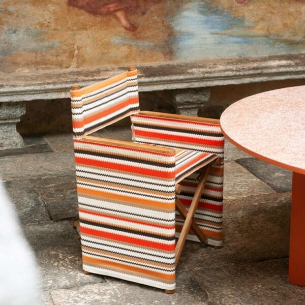 Image of RODA Orson 001 director chair in Missoni RIVA Z47 Curry fabric