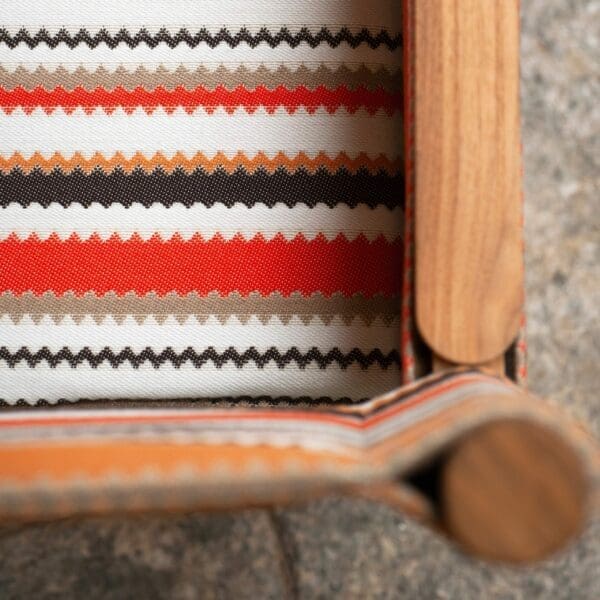 Aerial view of RODA Orson director chair in Missoni fabric