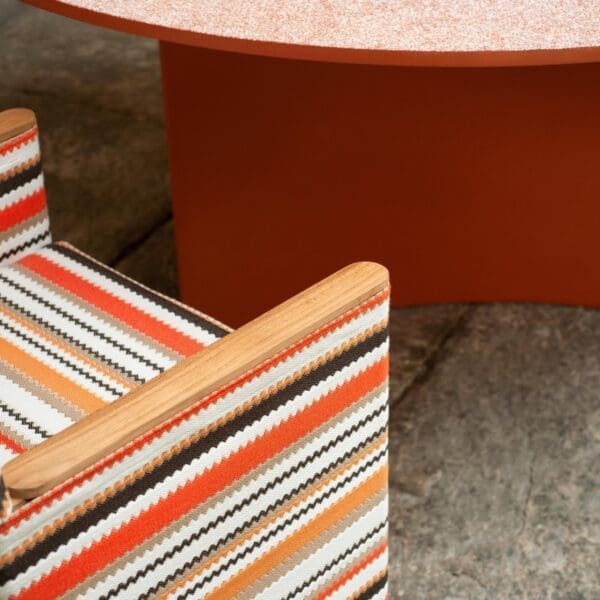 Image of detail of RIVA Z47 Curry fabric on RODA Orson 011 director chair