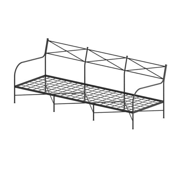 Studio image of front of Unopiù Igea 3-seater sofa IGDIV3 without cushions