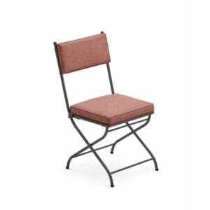 Studio image of Unopiu Igea folding garden dining chair with cushions