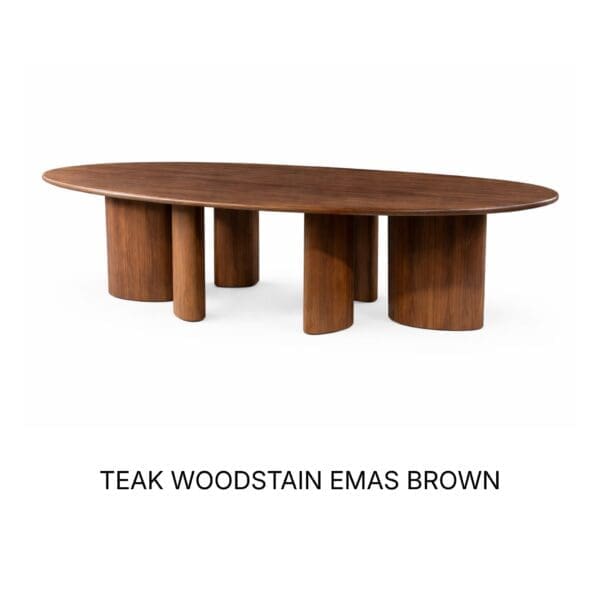 Studio image of Gommaire Imen Oval Table in Emas brown