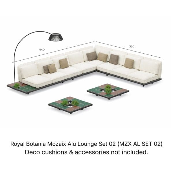 Royal Botania Mozaix Alu Lounge Set 02 (MZX AL SET 02)