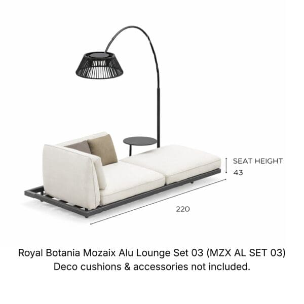 Royal Botania Mozaix Alu Lounge Set 03 (MZX AL SET 03)