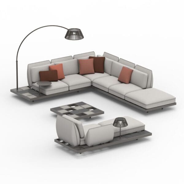 Royal Botania Mozaix Alu Lounge Set 04 MZX AL SET 04